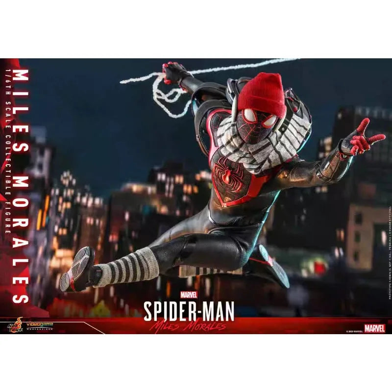 Original Hot Toys Marvel VGM46 Miles Morales Spider Man Anime Figure Model Collection Toys