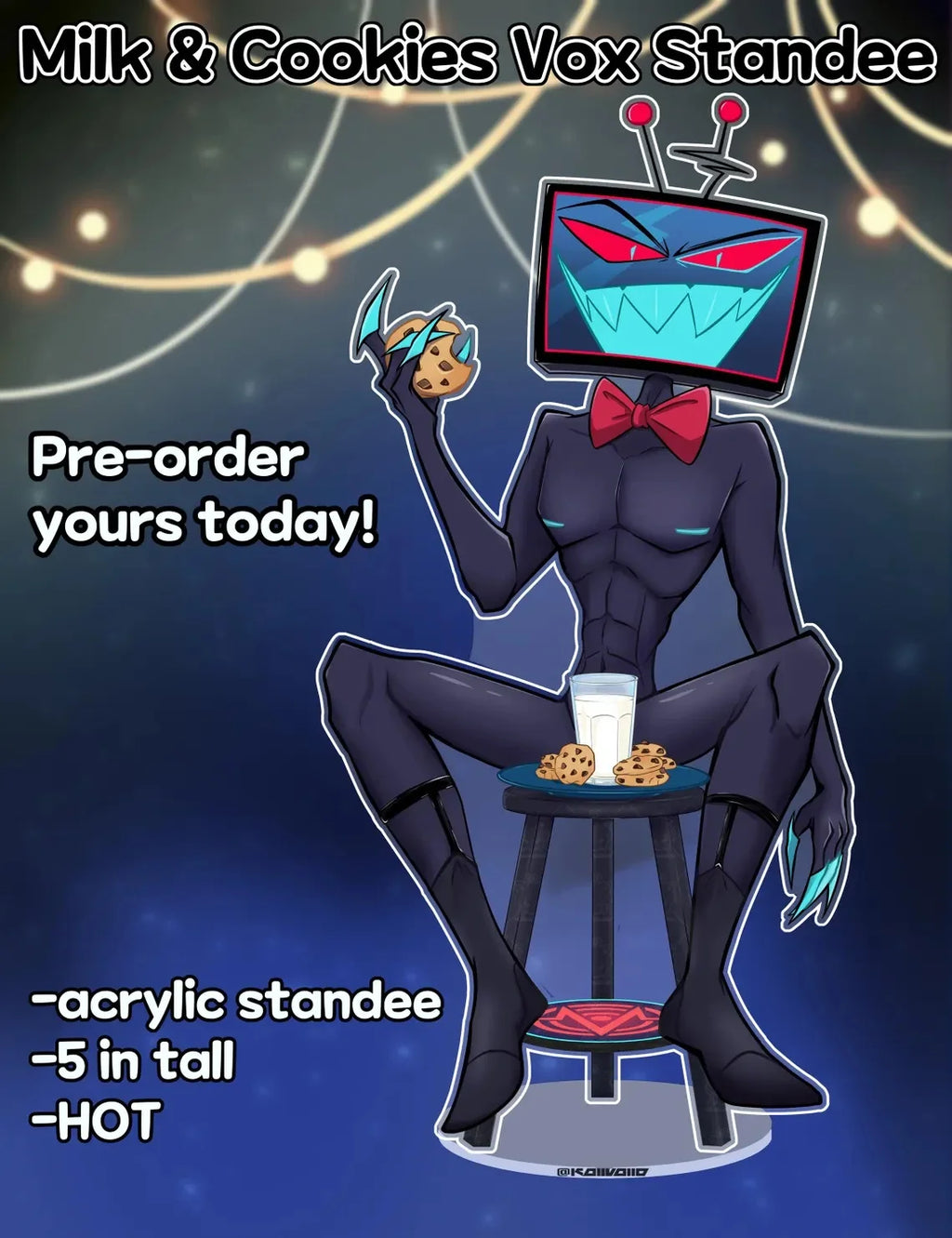 15Cm Creative Desktop Decorations Acrylic Standees for Hazbin Hotel Character Standing Plates Niffty Vaggie Charlie Husk Alastor