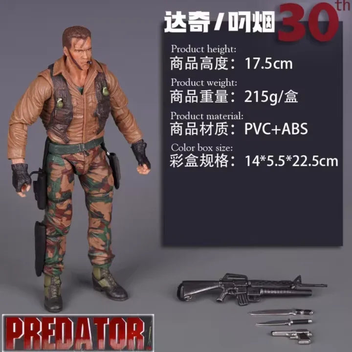 Action Figure Ko Neca Predator Jungle Extraction Dutch Schwarzenegger Anime Figurine Statue Collectible Model Gifts Toys