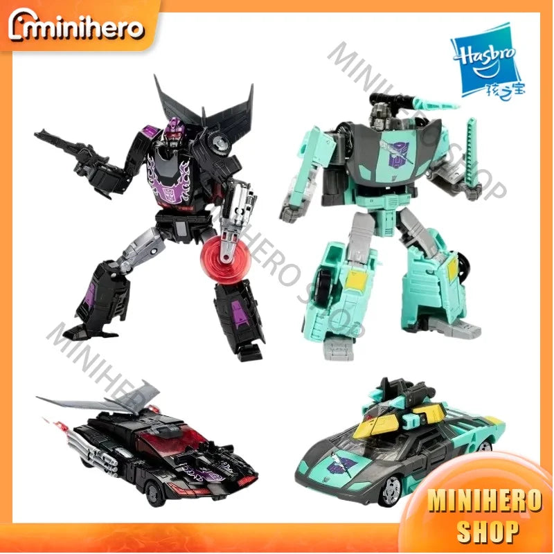 In Stock Original Hasbro Transformers Shattered Glass Rodimus Sideswipe Whisper Deluxe Class Super Action Figure Articulated