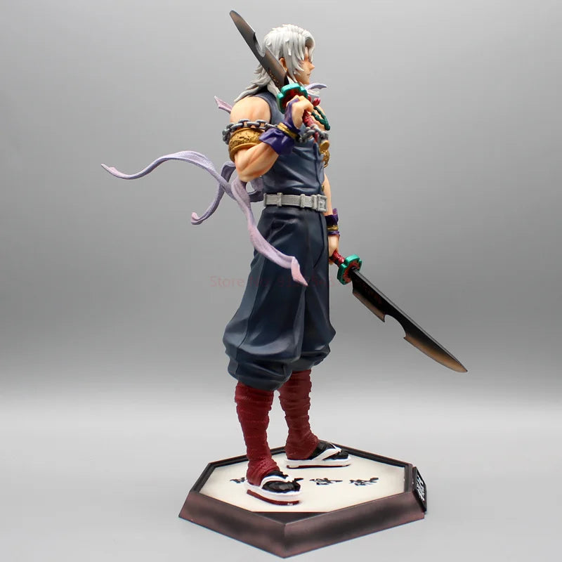 Dämon Slayer Anime Figur Uzui Tengen Figuren Sound Hashira Figur PVC Statue Modell Puppe Sammeln Schreibtisch Dekor Spielzeug Geburtstagsgeschenk