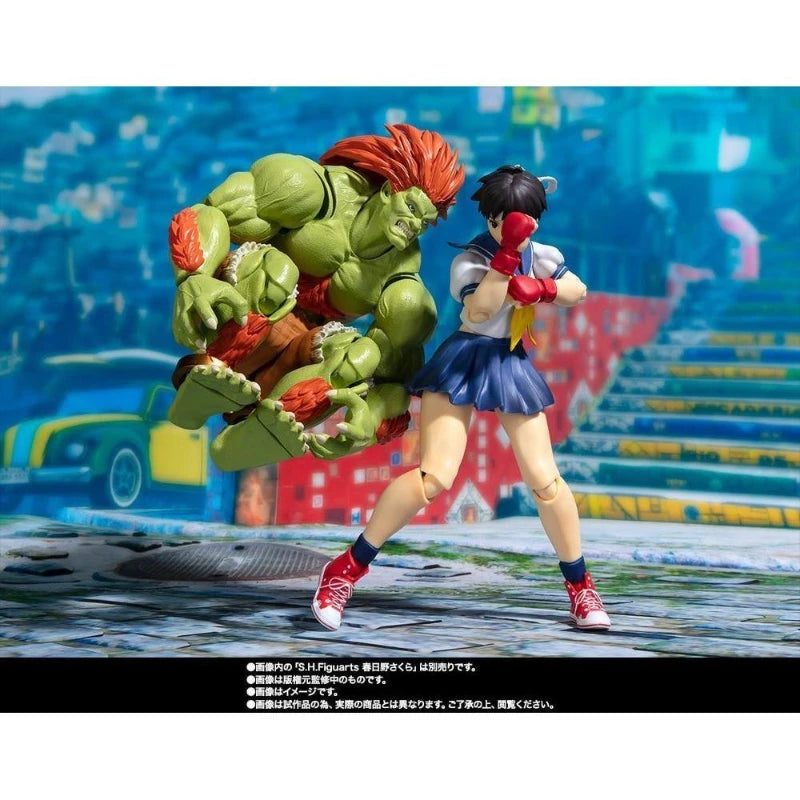 Bandai Genuine Soul Limited SHF Street Fighter Blanca Green Wolf Beast Electric Wolf Lion Action Doll Model Toy