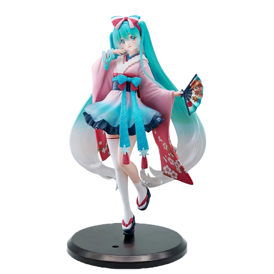Hatsune Miku Desktop Cute Action Figure 25cm New Tokyo Series Kimono Anime Figurine Kawaii Girl Model Toy Gift