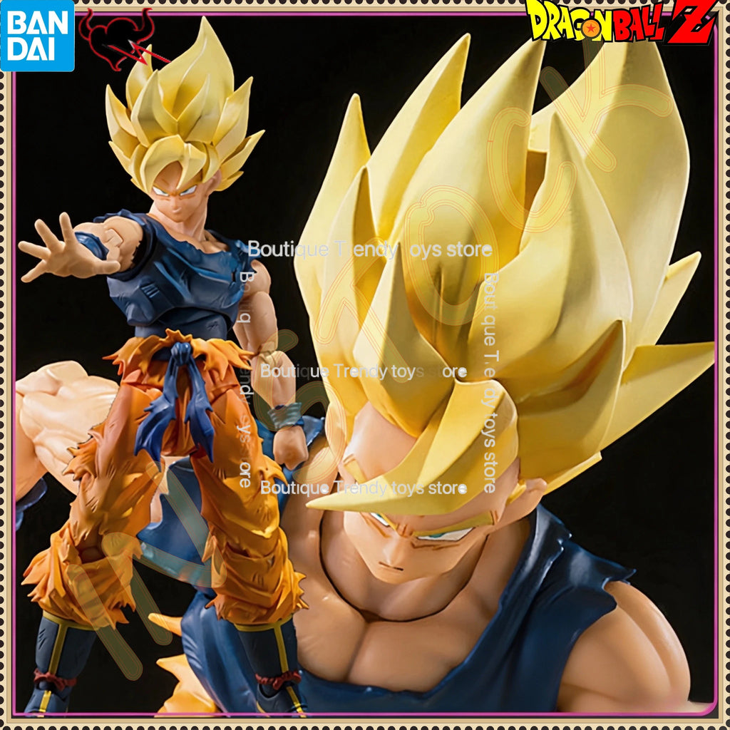 In Stock Bandai Tamashii Exclusive SHF Super Saiyan Son Goku The Furious Warrior Action Figure Toy Collectible Gift for Fans