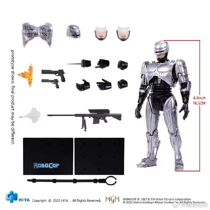 New Genuine Hiya 1/12 Robocop Mechanical War Machine Action Figure In Stock