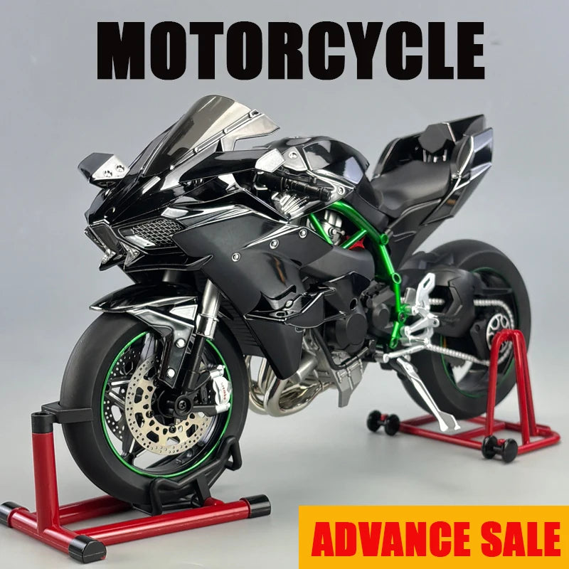 Spray 1:6 Kavvasaki Racing Ninja 500 H2R Motorcycle Simulation Sound Light   Fast And Furious Kid Gift Collection  value Display