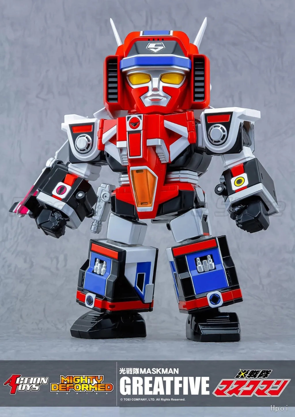 【MT】Original Action Toys MIGHTY DEFORMED Hikari Sentai Maskman Great Five Combine Motivated Mecha Model Toys