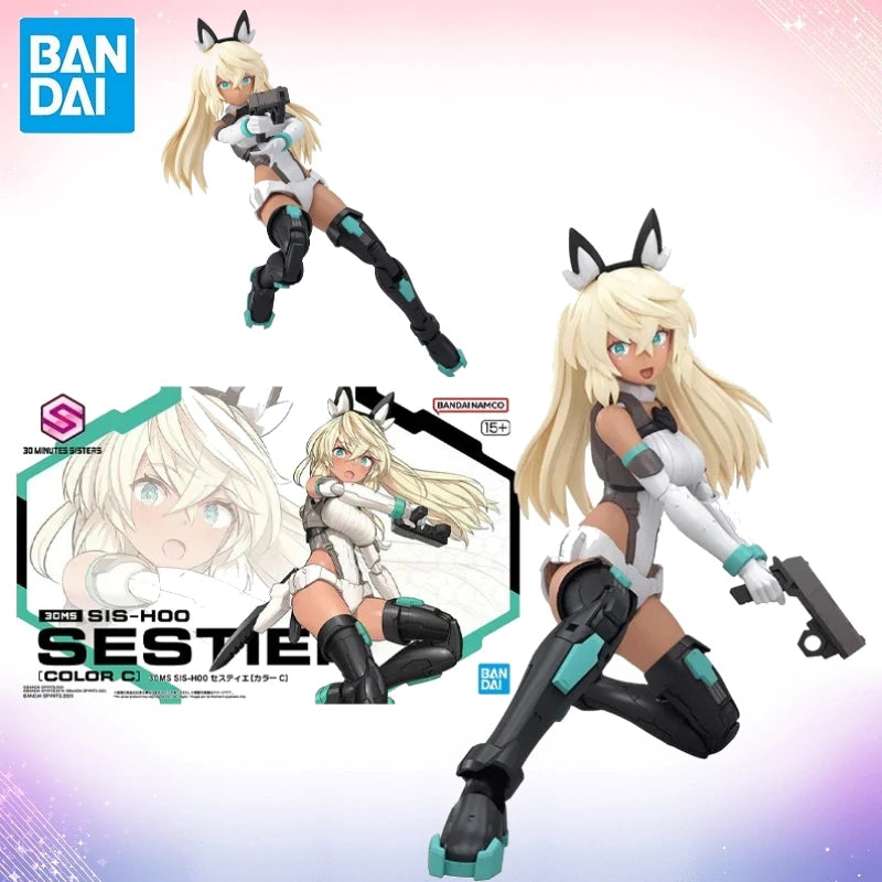 In Stock Bandai Original Genuine Figure 30 Minutes Sisters Model Kit 30MS SIS-Y00 Sestieh Color C Assembly Action Toys Toy Gifts