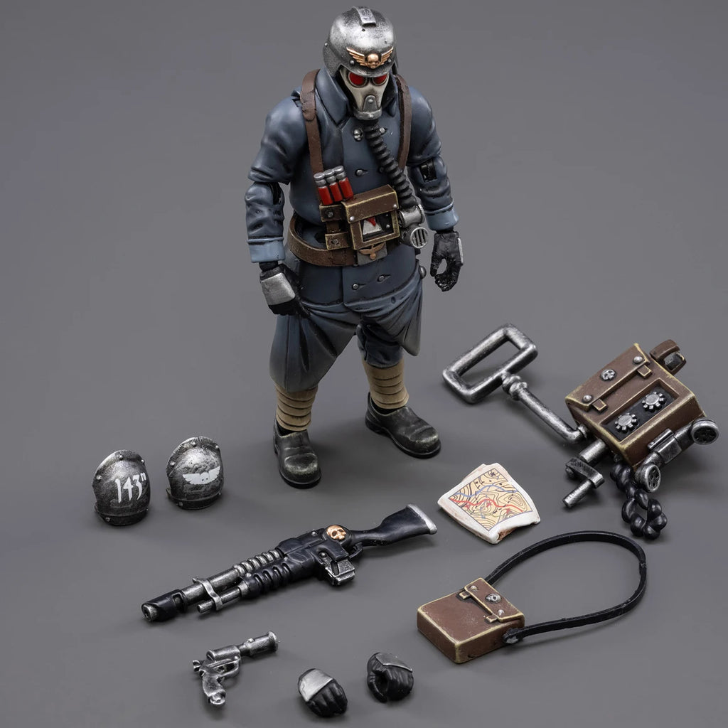 JOYTOY Dark Sources Warhammer 40K Krieger Death Korps Veteran Squad Astral Army 1/18 Movable Soldier Man
