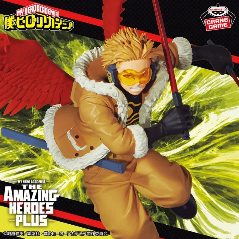 Auf Lager Original BANDAI BANPRESTO My Hero Academia THE AMAZING HEROES PLUS HAWKS Ver. PVC Anime Actionfiguren Modell Spielzeug Geschenke