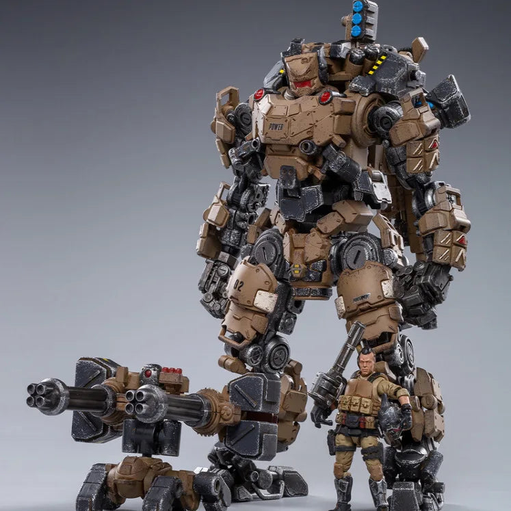 Official Genuine Joytoy Mecha, Steel Bone Robot Toy, Full Articulation Indust Equipped  Military Style Collectible Action Figure