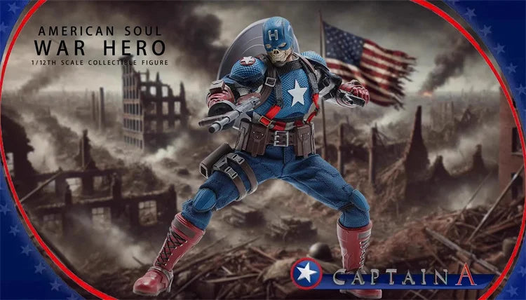 Original Joy Man Toys War Hero Actionfigur Captain American Soul im Maßstab 1/12 Sammlerstück JMToys JM003 Kinderspielzeug Geburtstagsgeschenk