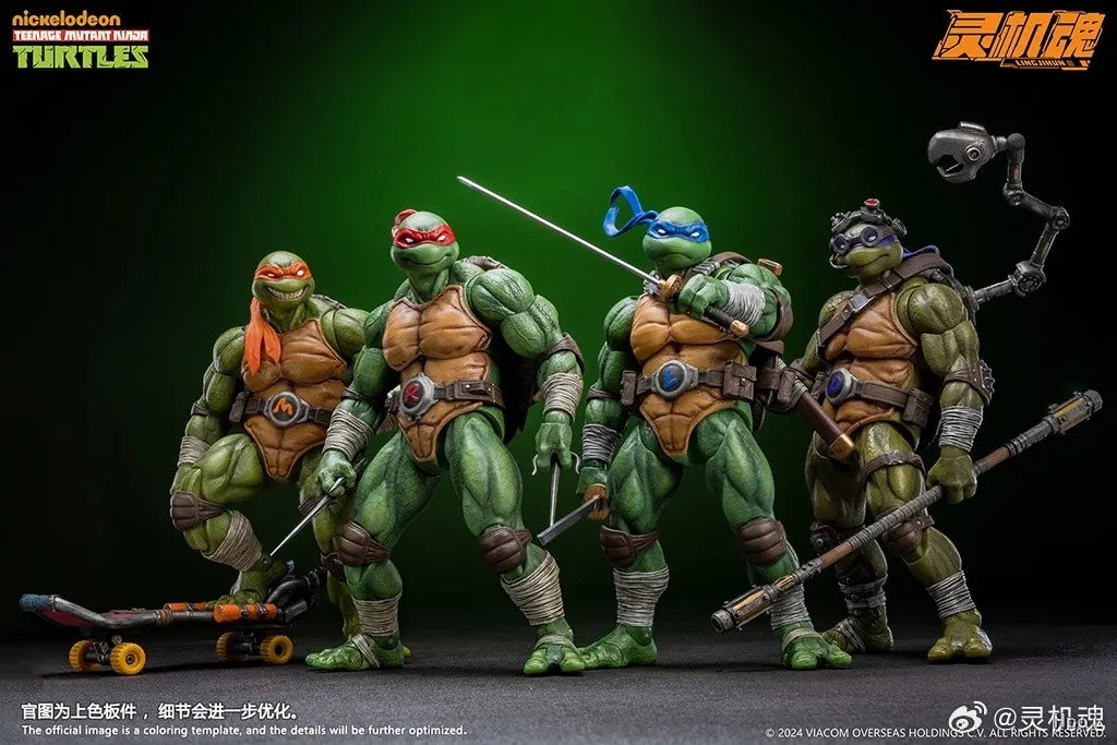 【FS】In Stock Memory Toys Ling Ji Hun TMNT Michelangelo Action Figures Models Toys Gifts