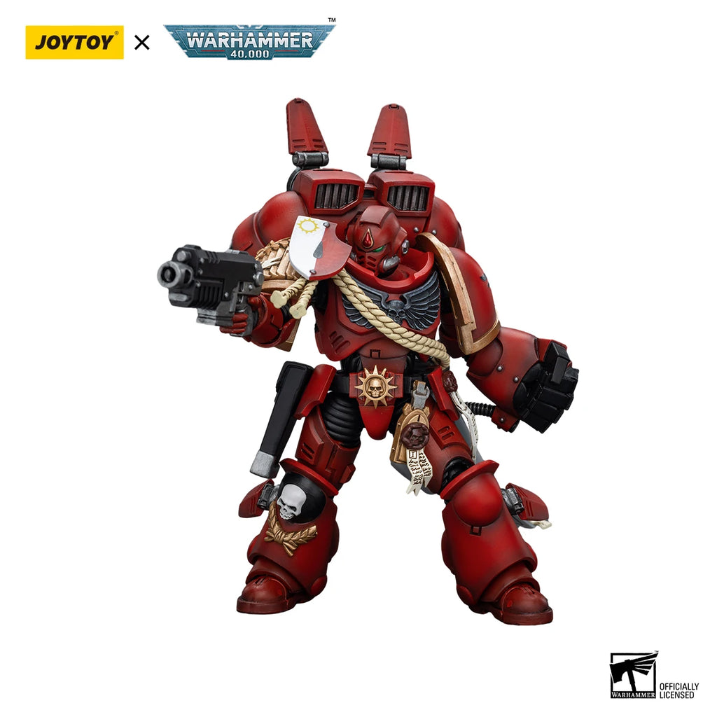 JOYTOY Warhammer 40,000 1/18 Action Figures Blood Angels  Captain With Jump Pack Anime Military Model