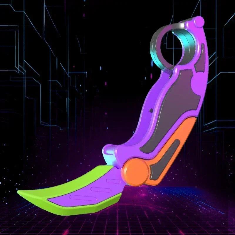 3D-gedrucktes Schwerkraftklauenmesser-Spielzeugschwert Cosplay Sicheres Kunststoff-Schillerndes Modell Dekomprimieren Spielzeug Karambit Coole lustige Geschenke Puppen