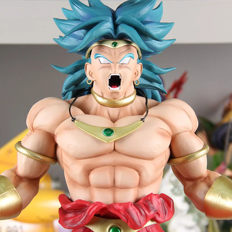 59cm Dragon Ball Anime Figure Broli Double Head Replaceable Peripheral Oversized Statue Action Figure Desktop Display Gift Toys