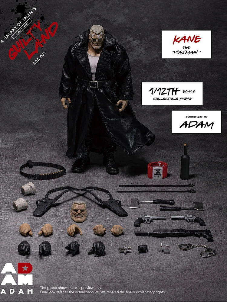 MUFF ADAM ADG-001 1/12 The Post Man Marv Kane Muscle Male Action Figure Gulity Land Ornament 6inch Display Figurine Model