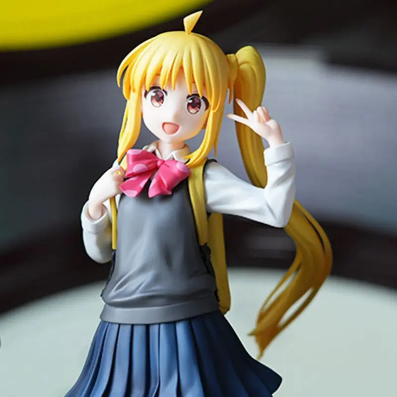 21cm Bocchi The Rock Nijika Ijichi School Uniform Standing Anime Figure Model Statue Collection Desktop Decoration Ornament Toy