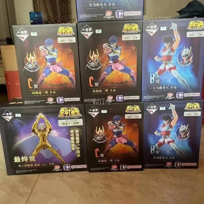 Saint Seiya Genuine Bntsh Ichiban Kuji Anime Figure Gemini Saga Seiya Poenix Ikki Ver. Pvc Action Figures Model Ornament Toys