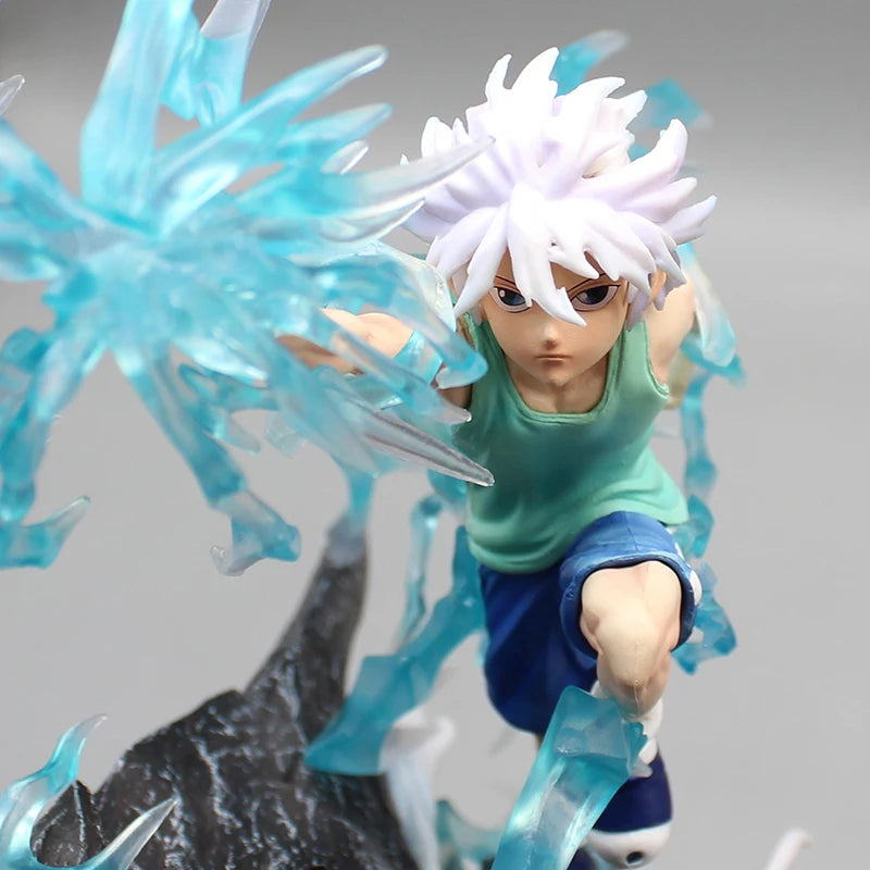 Cartoon HUNTER×HUNTER Gk Killua Zoldyck Figure Action Gon Freecss Figma Fighting Figure Anime PVC Collection Desktop Model Toys