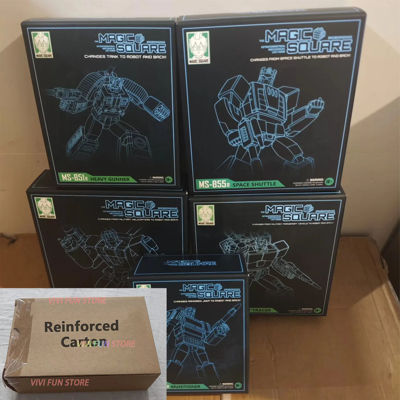 In Stock Magic Square G1 Bruticus Onslaught Brawl Blast Off Swindle Vortex Movable Model Toys MS-TOYS MS-B51-55 5 in 1