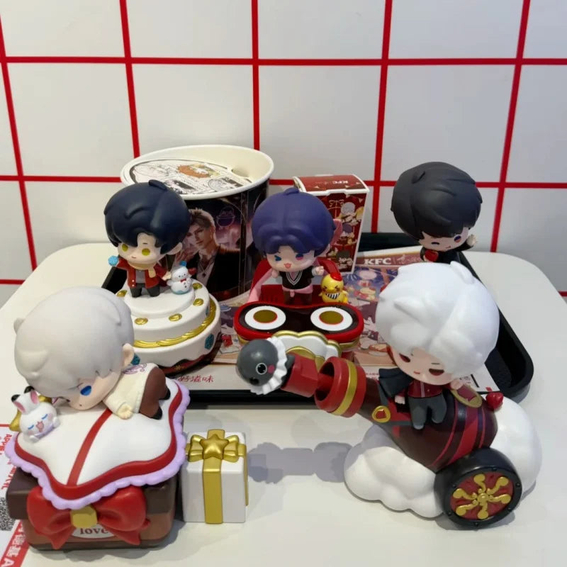 Original Love And Deepspace Cute Sylus Caleb Rafayel Zayne Xavier Cosplay Cartoon Q Version Anime Figure Desktop Decoration Gift