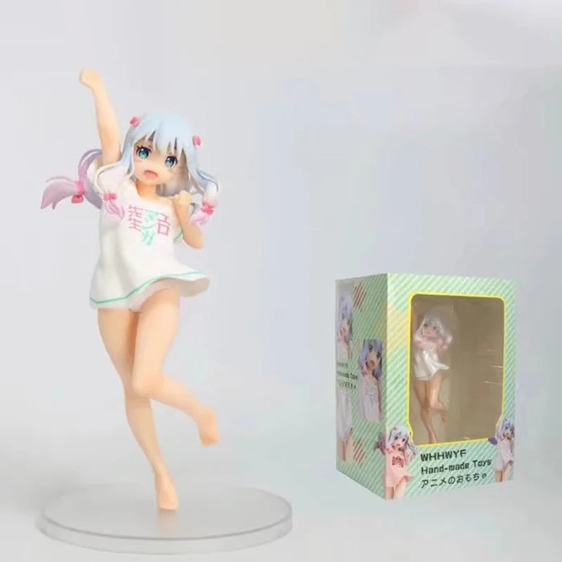 24 см ново аниме Ques Q Eromanga Sensei Sagiri Izumi Ending Mode Meruru тениска Ver Pvc екшън фигурка играчка Sagiri Izumi секси фигурка