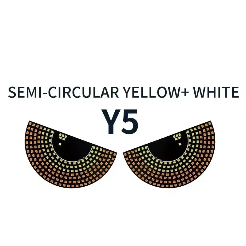 USB Dynamic Devil Eyes Light Car Windshield Dynamic LED Matrix Panel Screen Light for Car Truck Window Decor Lighting