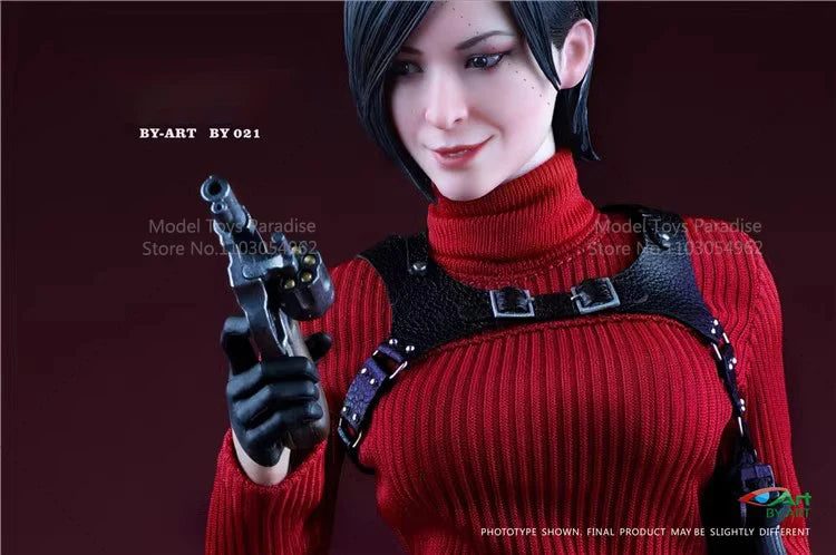 BY-ART BY-021  1/6 Scale Woman Soldier Ada Wong Clothes Set With Mobile Eye Head Carving Fit 12'' Action Figure Body