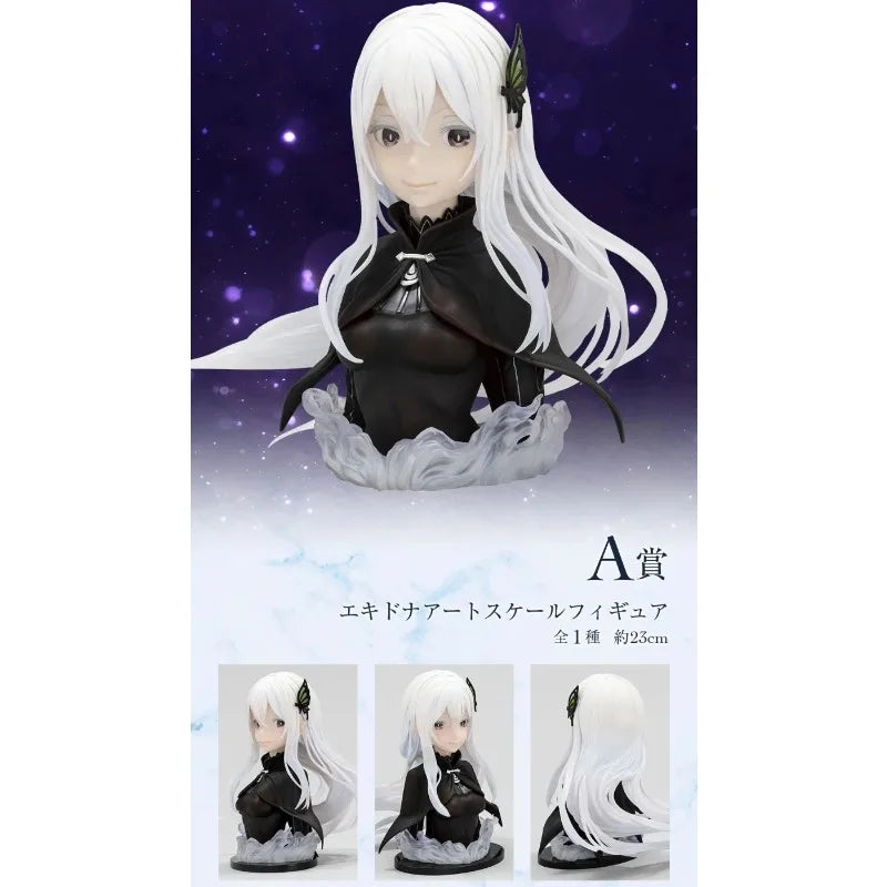 BANDAI 100% Original:Anime Re:Zero Echidna half-length photo or Bust 23cm PVC Action Anime Figure Model Toys Figure Doll Gift