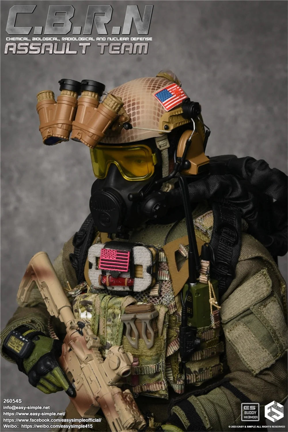 1/6 Easy&Simple ES 26054S CBR  N Operation Team Unit Full Set Moveable Action Figure Gift For Fans Collect
