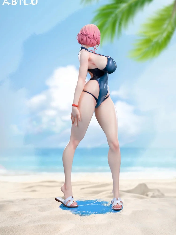 Abilu Acy 1/4 Anime Figure One Fourth Scale Competitive Swimsuit Pink Hair Iris Collectible For Adult Collection Desktop Decor