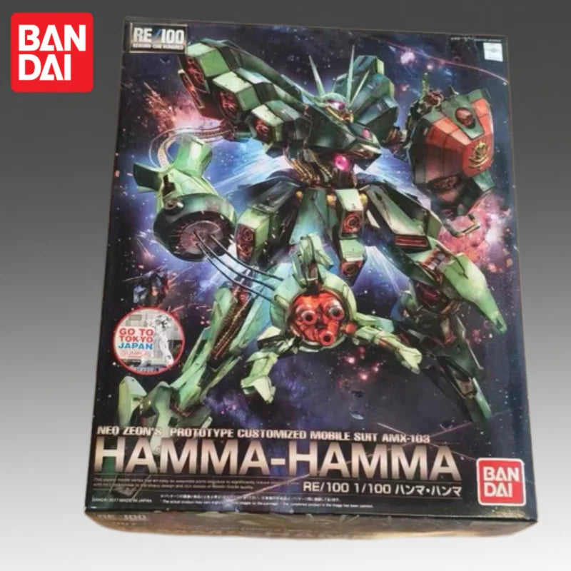 In Stock Bandai Original Re/100 1/100 Re 100-gundam Hamma Action Figure Model Doll Brand New Boxed Anime Characters Toys Model