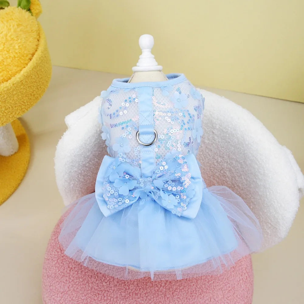 Cat Apparel Sweet Summer Pet Princess Skirt Soft Cute Pet Clothes Thin Design Breathable Dog Dress Wedding