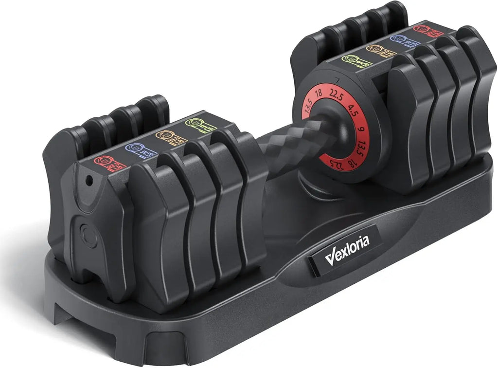 Verstellbare Hantel, 22,5 lb 5-in-1-Hantel mit Schnellverstellung, freie Gewichte mit Ablagefach für das Fitnessstudio zu Hause, Ganzkörpertrainingsgerät