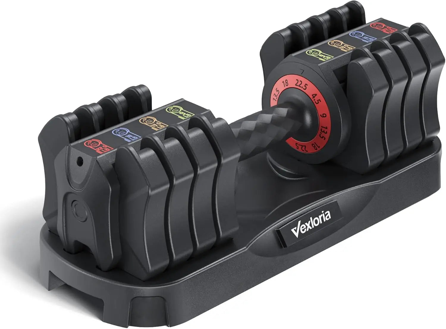 Verstellbare Hantel, 22,5 lb 5-in-1-Hantel mit Schnellverstellung, freie Gewichte mit Ablagefach für das Fitnessstudio zu Hause, Ganzkörpertrainingsgerät