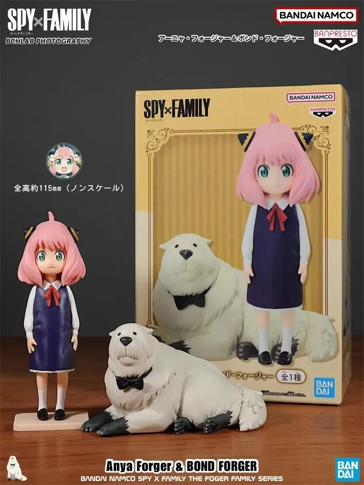 Original Bandai Anime SPY×FAMILY Furyu Anya Forger Loid Forger Bond Forger Yor Forgerr Action Figure Collector Doll Model Toys
