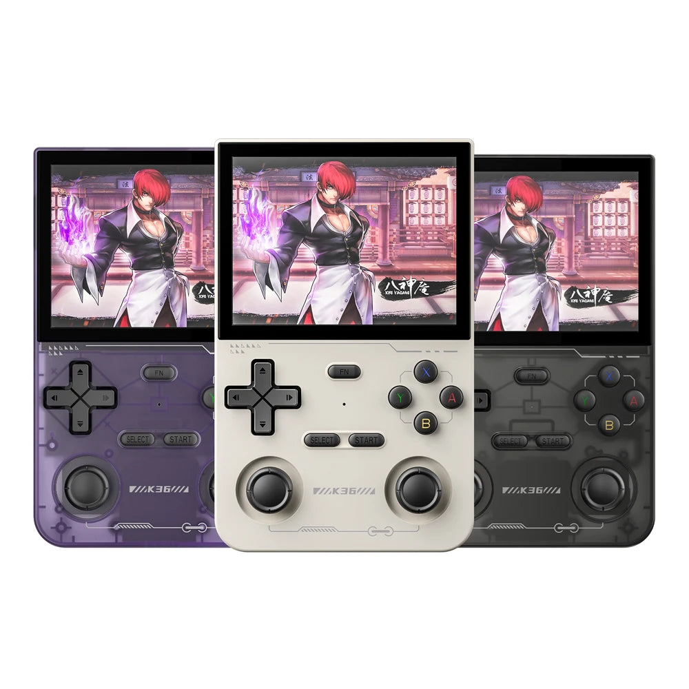 GAMINJA Retro Handheld Video Game Console Linux System 3.5 Inch IPS Screen Portable Pocket Game Player 64GB Games for Kids Gift