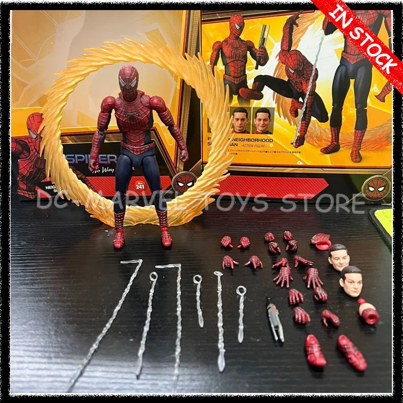 In Stock Ko Mafex 241 Tobey Maguire Spider Man No Way Home Friendly Neighborhood Spider Man Anime Action Figure Model Gift Toys
