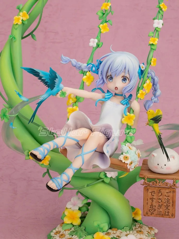 【SF】In Stock F:NEX Would You Like Some Rabbits Today Tippii Kafuu Chino 1/7 Scale Figures Model Collection Gift