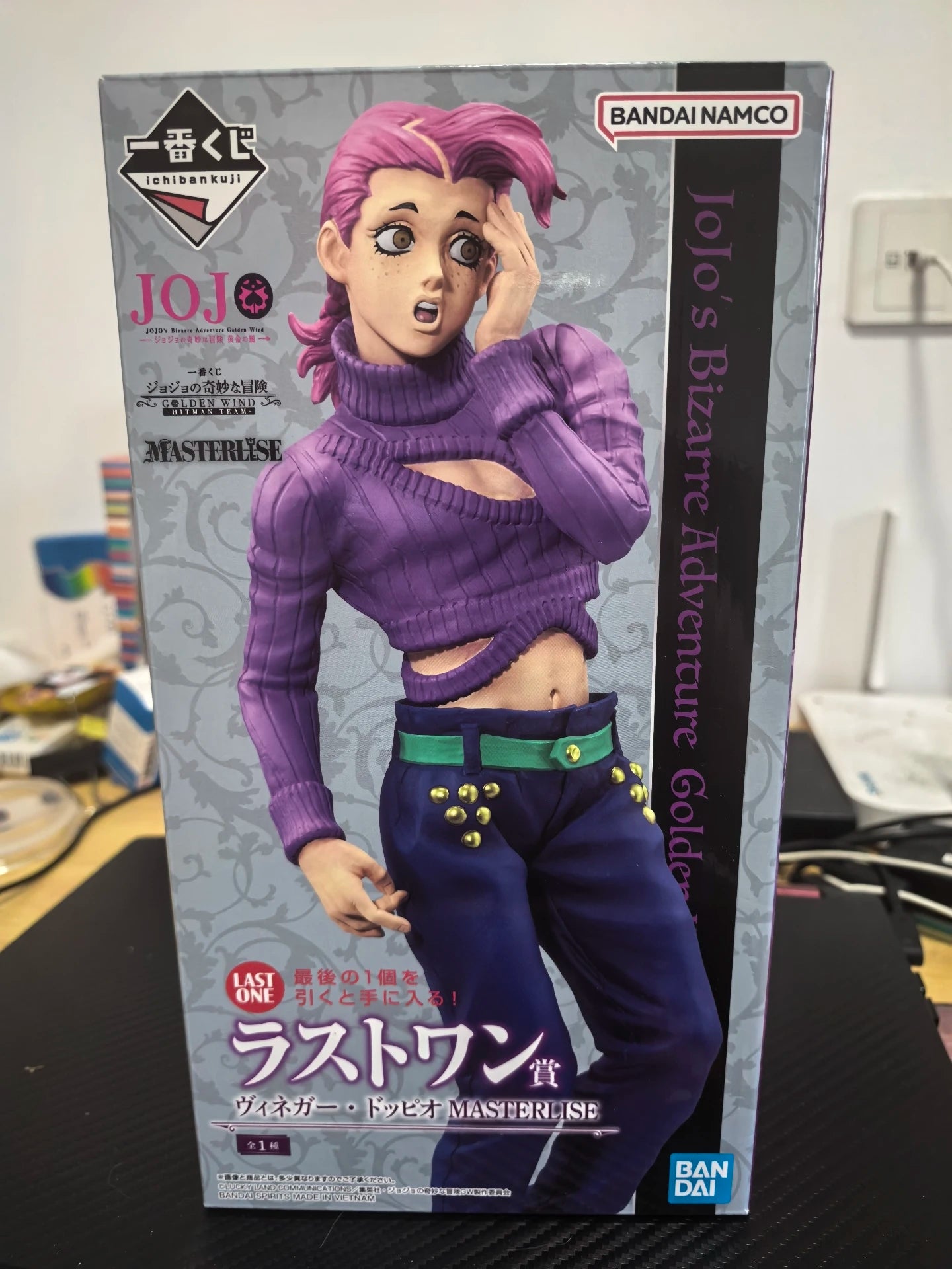Bandai Ichiban JoJo's Bizarre Adventure Figure GOLDEN WIND Risotto Nero Doppio Illuso Melone Anime Action Figure Model Toys Gift