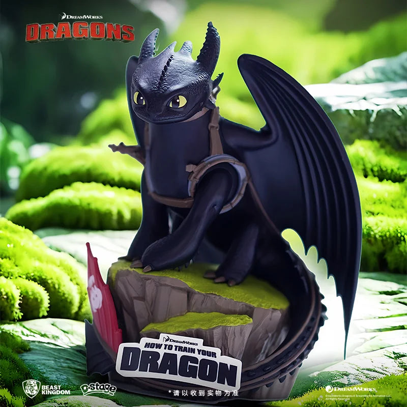 Genuine Beast Kingdom Dragon Taming Master Night Sha Toothless Small Figurine Figurines and Trendy Gift Items Model Gifts