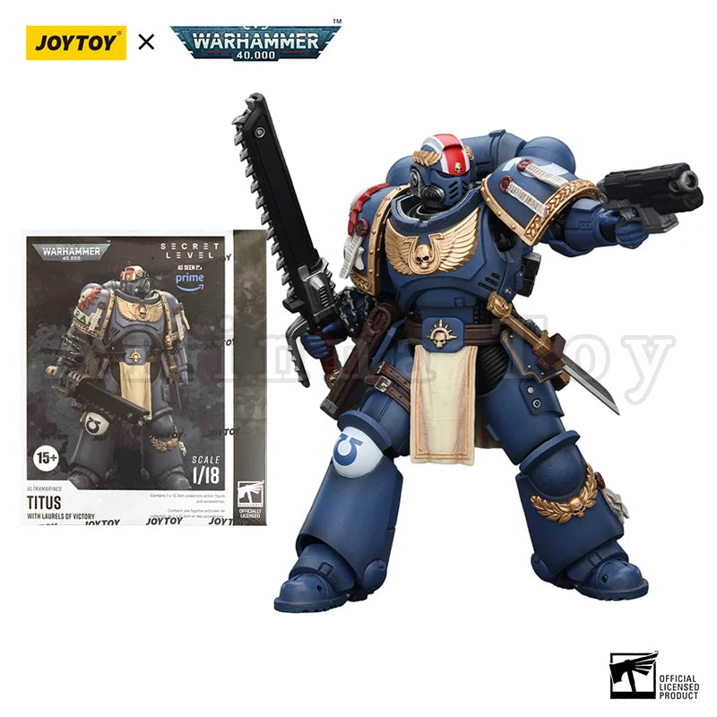 JOYTOY 1/18 Action Figure 40K Ultramarines Titus Metaurus Levantus Torvald Anime Toy