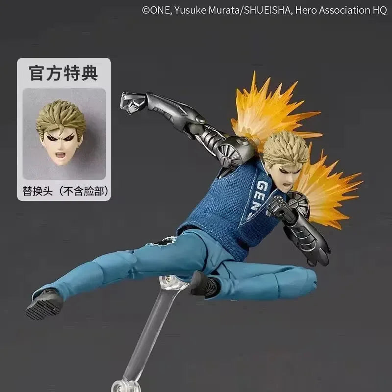 New Ko Genos Action Figure One Punch-man Anime Figurine Kaiyodom Revoltech Yamaguchi Joint Movable Model Statue Kids Toys Gifts