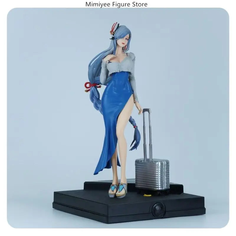48cm Genshin Impact Shenhe Standing Pose Urban Beauty Anime Figure Model Statue