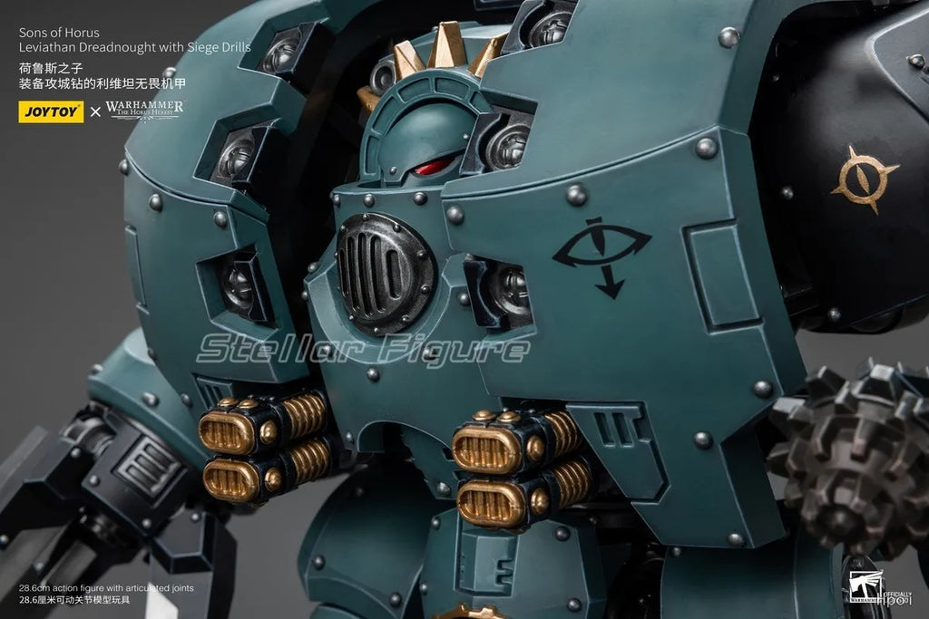 【SF】JOYTOY 1/18 Action Figure Sons of Horus Leviathan Dreadnought with Siege Drills Model Toys Gifts Collection Ornaments