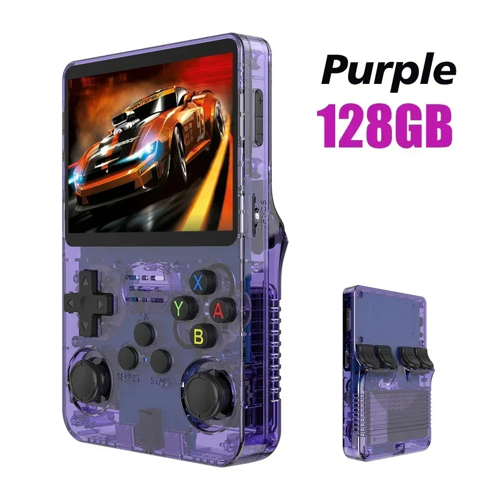 NEW Green R36S Retro Handheld Video Game Console Linux System 3.5 Inch IPS Screen Portable Pocket Video Player 64GB 128G Games