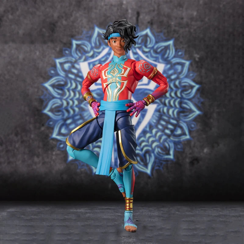 Bandai Original Genuine Figure Spider-Man：Across the Spider-Verse Model Kit SHF Spider Man India Action Figure Collection Model