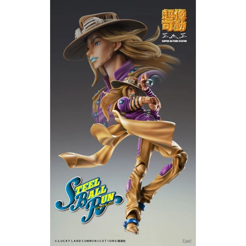 Official JoJo Gyro Zeppeli Ver.1.5 Action Figure Medicos Super Action Statue Steel Ball Run Gift Model Decoration Original