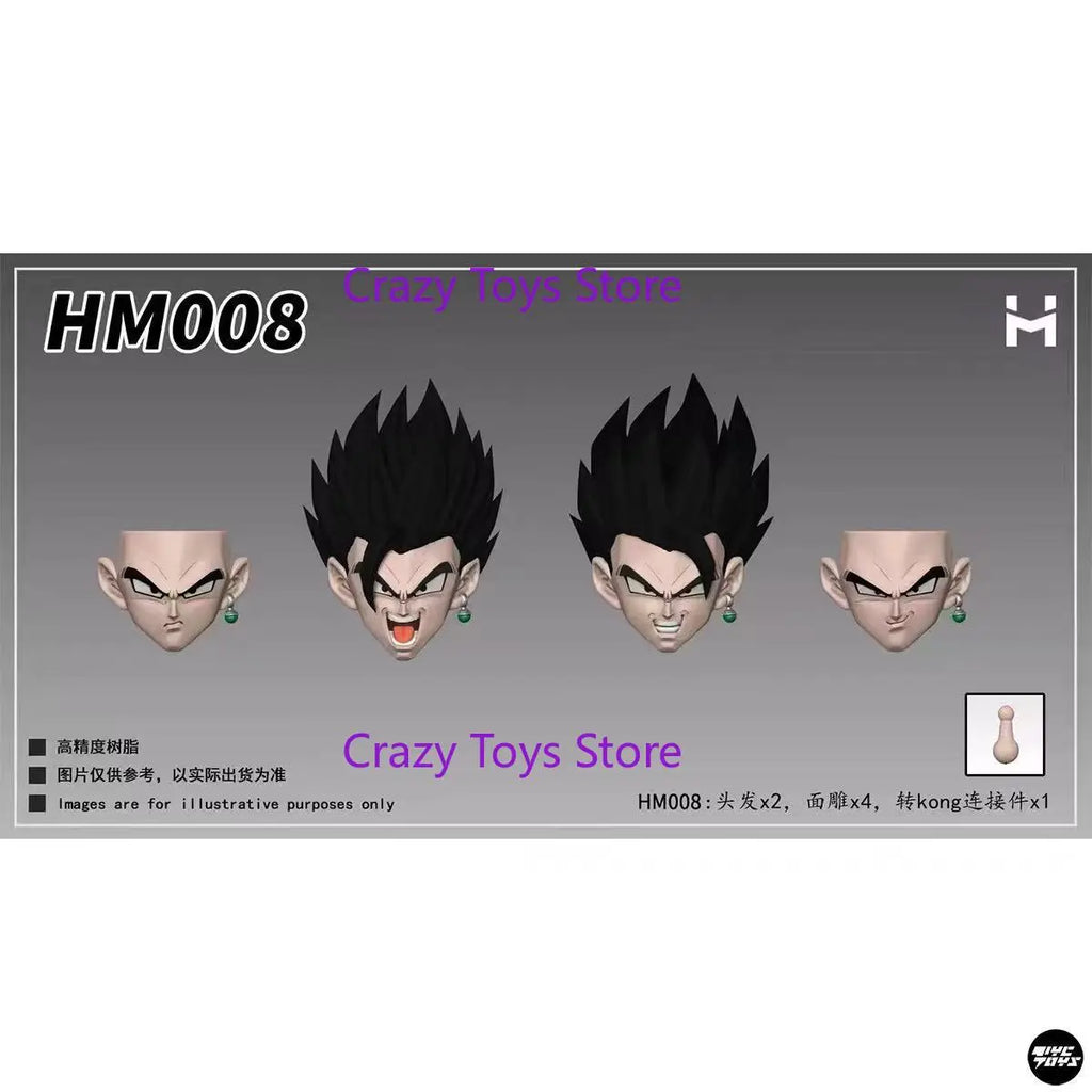 In Stock HMYR Dragon Ball S.H.Figuarts SHF Son Gohan Vegetto Black Gohan Head Accessory Kit Anime Action Figure Toy Model